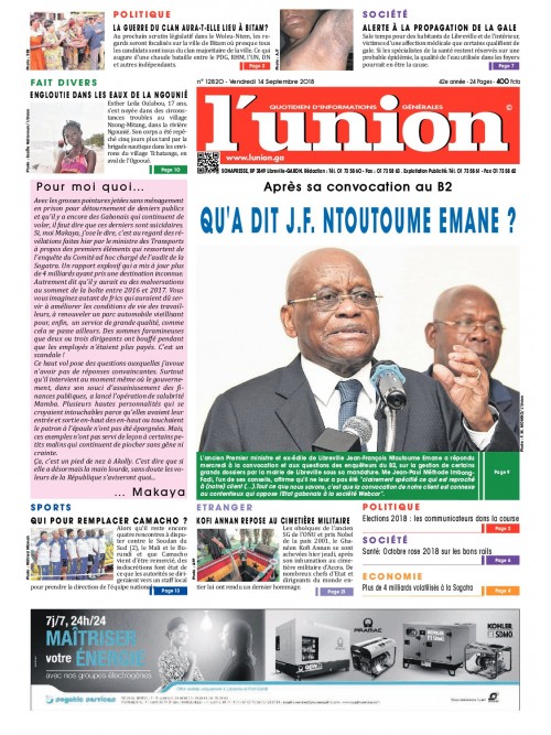 L'Union 14/09/2018