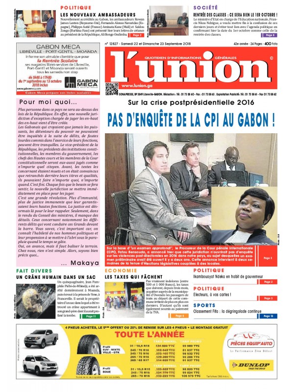 L'Union 22/09/2018