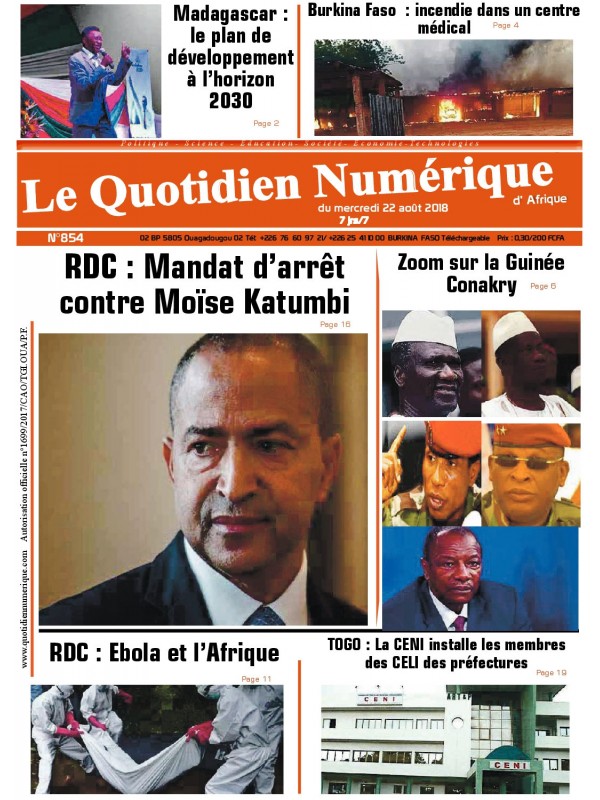 QUOTIDIEN NUMERIQUE D AFRIQUE
 22/08/2018