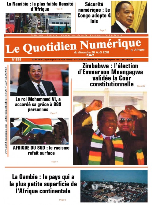 QUOTIDIEN NUMERIQUE D AFRIQUE
 26/08/2018