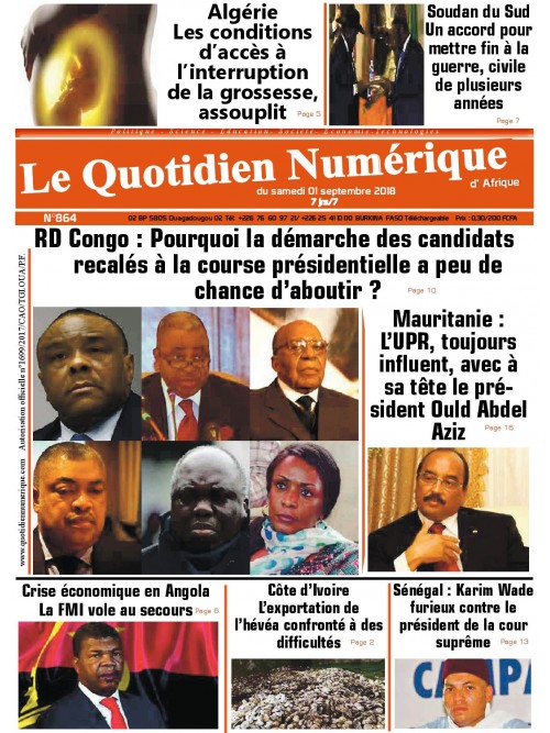 QUOTIDIEN NUMERIQUE D AFRIQUE
 01/09/2018