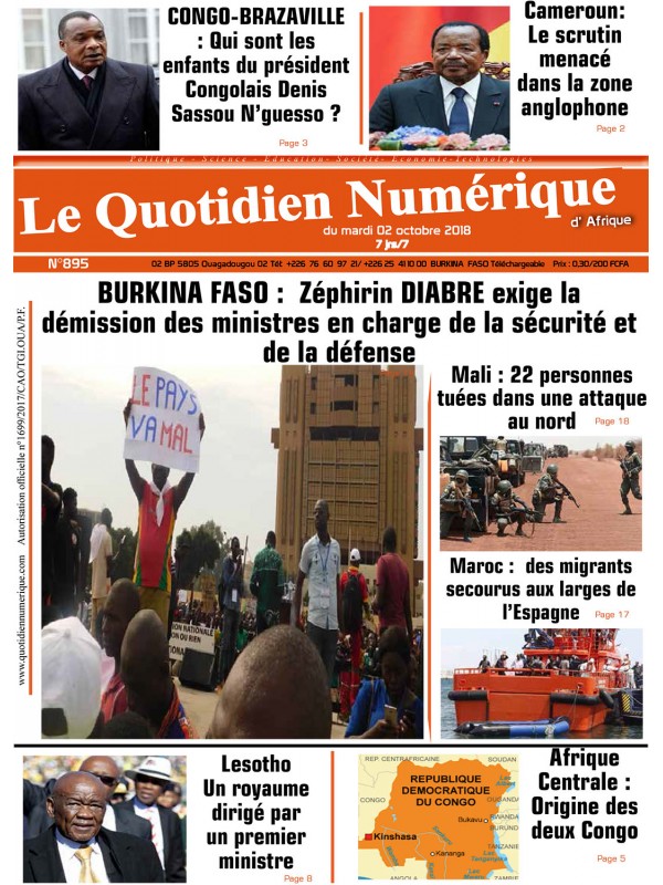 QUOTIDIEN NUMERIQUE D AFRIQUE
 02/10/2018