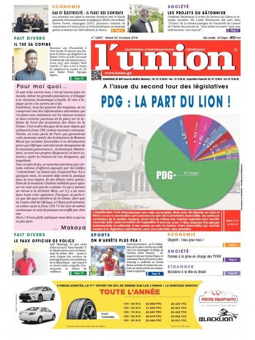 L'Union 30/10/2018