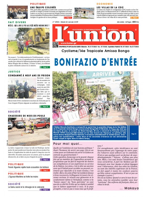 L'Union 22/01/2019