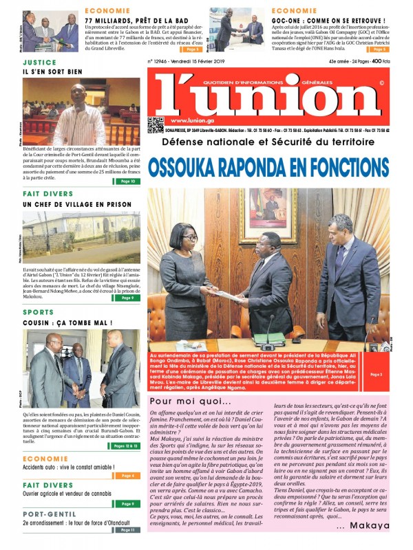 L'Union 15/02/2019