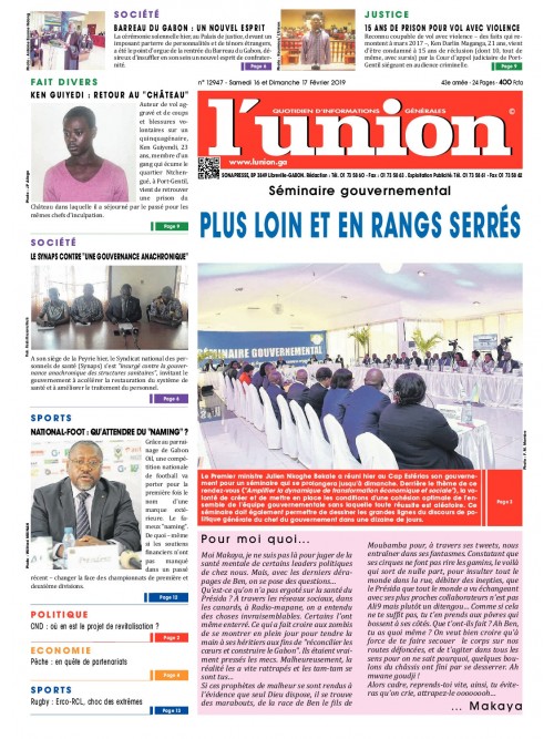 L'Union 16/02/2019