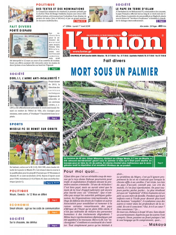 L'Union 01/04/2019