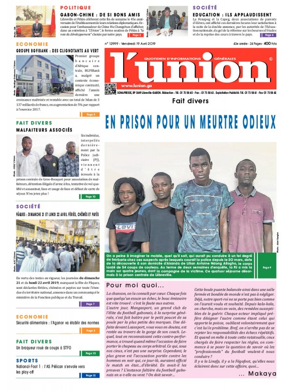 L'Union 19/04/2019