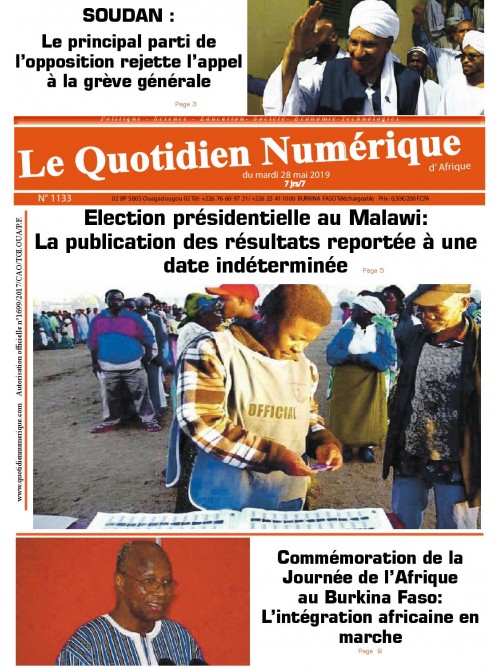 QUOTIDIEN NUMERIQUE D AFRIQUE
 28/05/2019