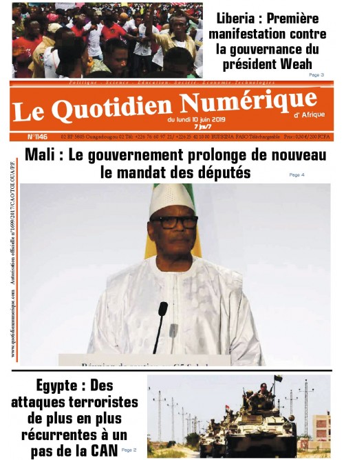 QUOTIDIEN NUMERIQUE D AFRIQUE
 10/06/2019