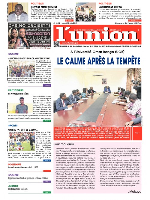 L'Union 13/06/2019