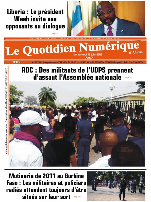 QUOTIDIEN NUMERIQUE D AFRIQUE
 15/06/2019