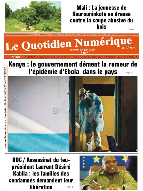 QUOTIDIEN NUMERIQUE D AFRIQUE
 24/06/2019