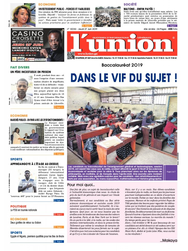 L'Union 27/06/2019