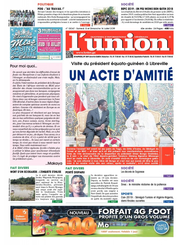 L'Union 13/07/2019