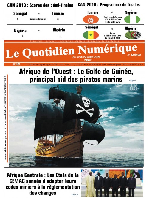 QUOTIDIEN NUMERIQUE D AFRIQUE
 15/07/2019