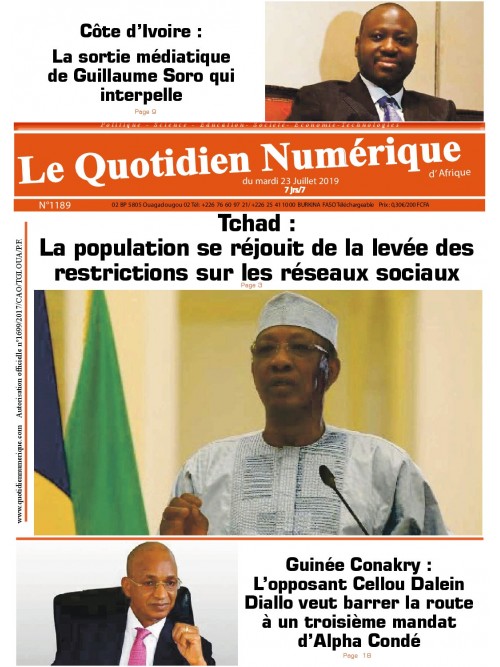 QUOTIDIEN NUMERIQUE D AFRIQUE
 23/07/2019