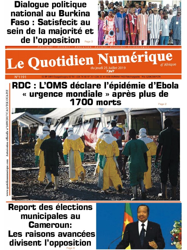 QUOTIDIEN NUMERIQUE D AFRIQUE
 25/07/2019