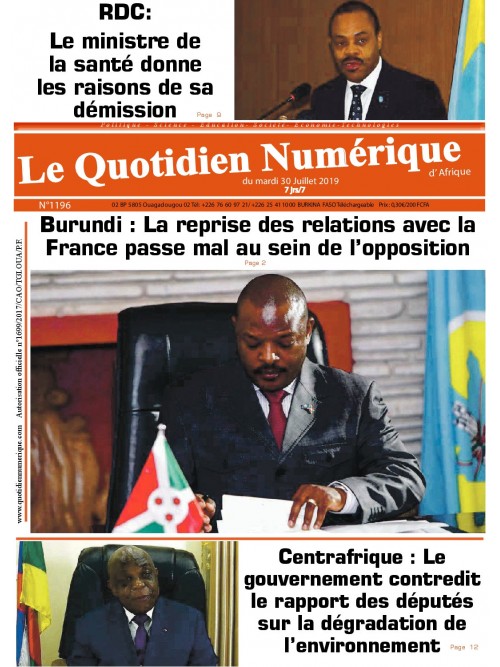 QUOTIDIEN NUMERIQUE D AFRIQUE
 30/07/2019