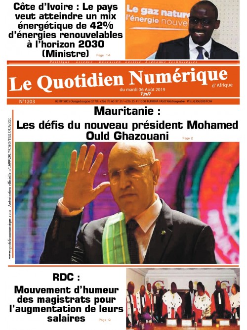 QUOTIDIEN NUMERIQUE D AFRIQUE
 06/08/2019