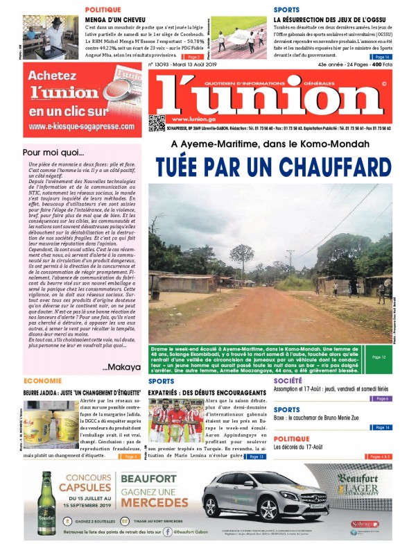 L'Union 13/08/2019