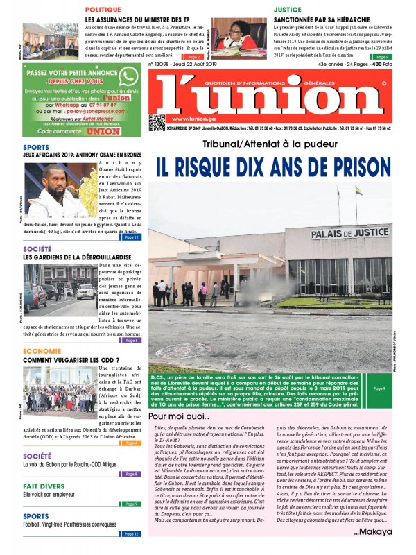 L'Union 22/08/2019