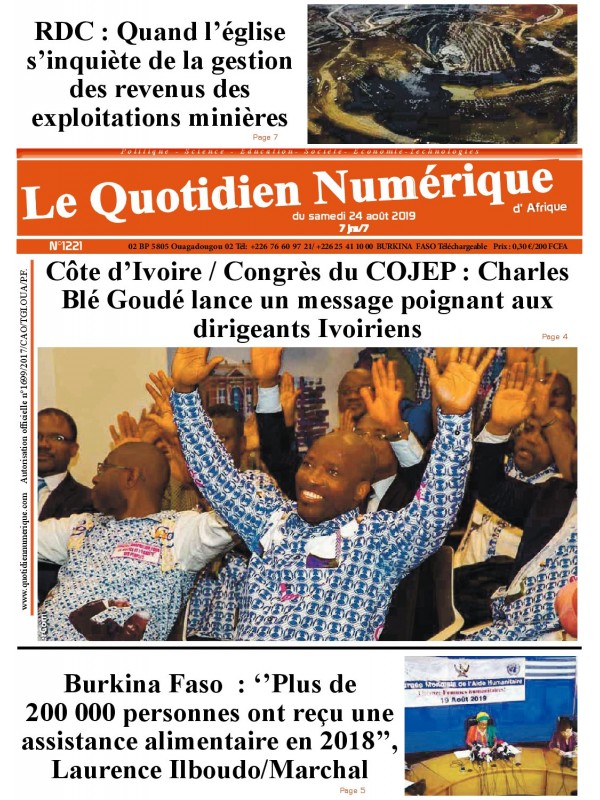 QUOTIDIEN NUMERIQUE D AFRIQUE
 24/08/2019