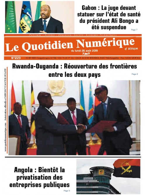 QUOTIDIEN NUMERIQUE D AFRIQUE
 26/08/2019