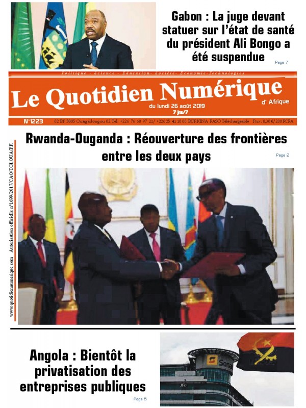 QUOTIDIEN NUMERIQUE D AFRIQUE
 26/08/2019