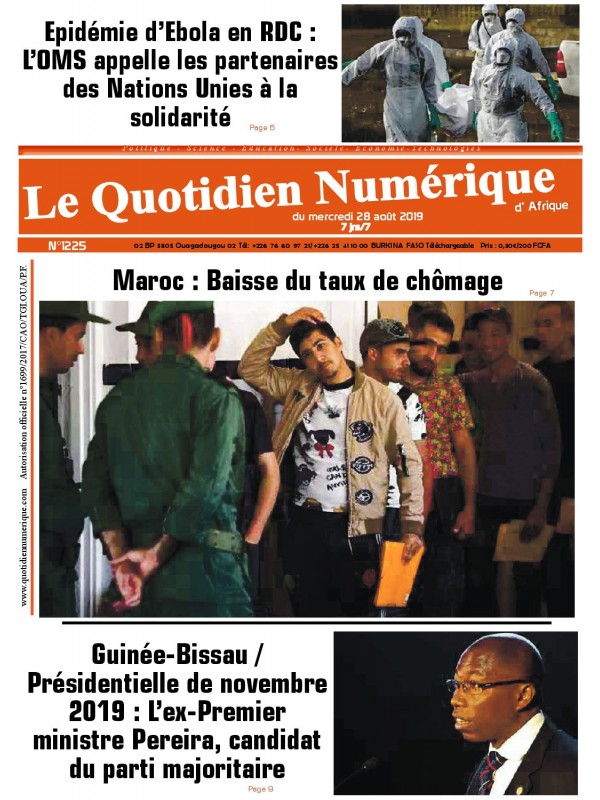 QUOTIDIEN NUMERIQUE D AFRIQUE
 28/08/2019