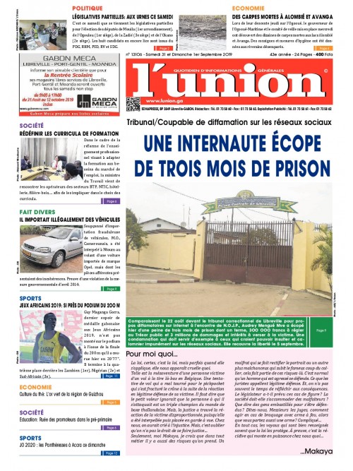 L'Union 31/08/2019