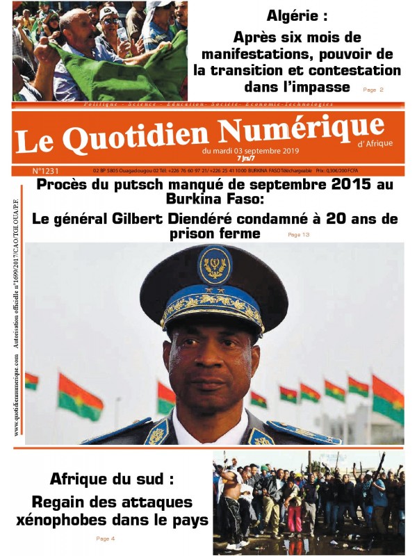 QUOTIDIEN NUMERIQUE D AFRIQUE
 03/09/2019