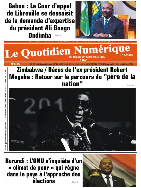 QUOTIDIEN NUMERIQUE D AFRIQUE
 07/09/2019