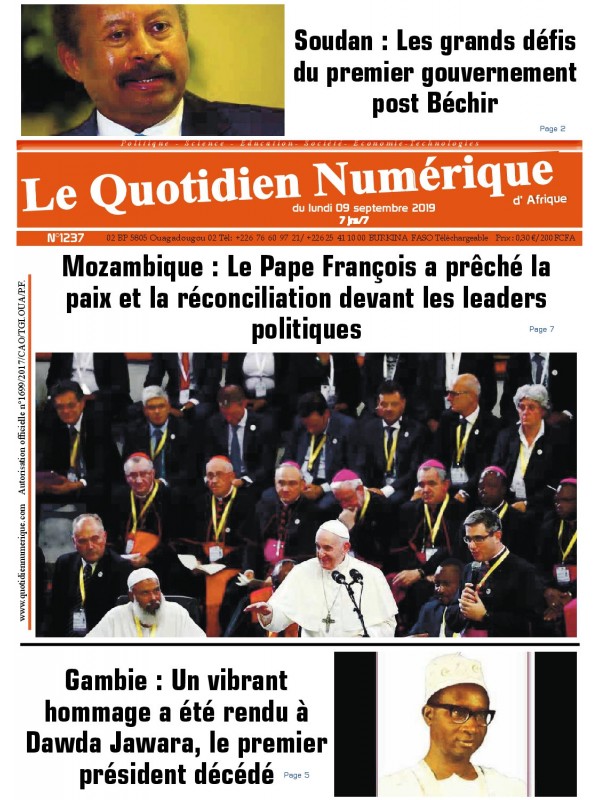 QUOTIDIEN NUMERIQUE D AFRIQUE
 09/09/2019