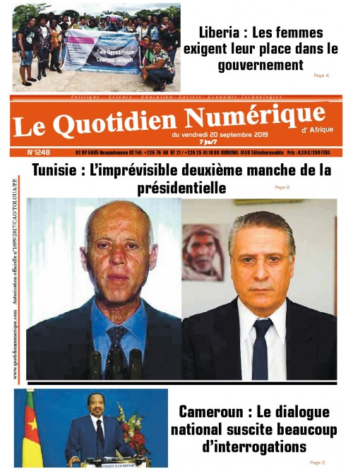 QUOTIDIEN NUMERIQUE D AFRIQUE
 20/09/2019