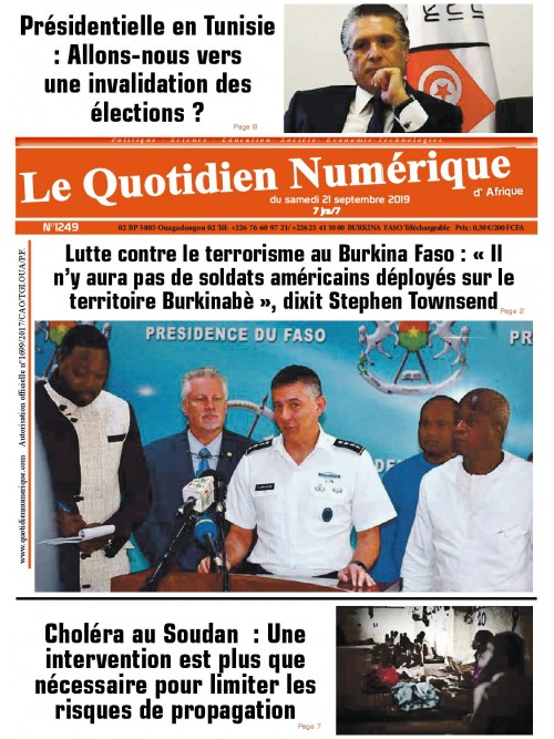 QUOTIDIEN NUMERIQUE D AFRIQUE
 21/09/2019