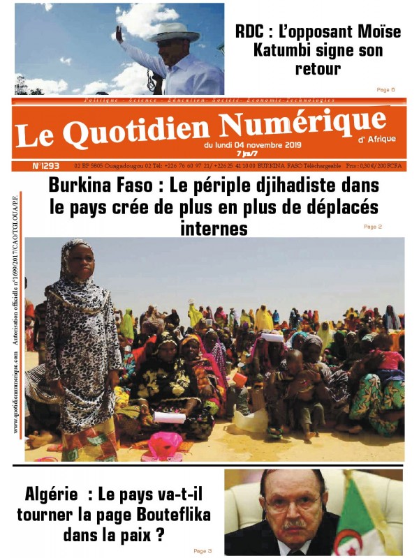 QUOTIDIEN NUMERIQUE D AFRIQUE
 04/11/2019