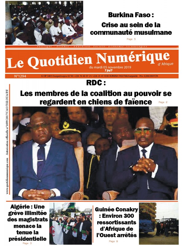 QUOTIDIEN NUMERIQUE D AFRIQUE
 05/11/2019