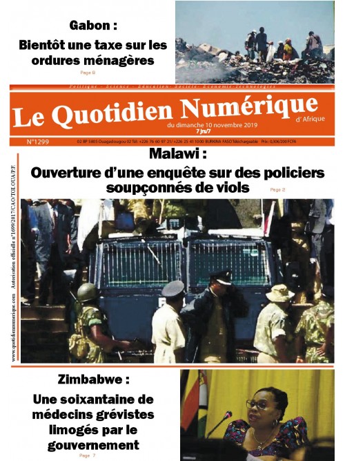 QUOTIDIEN NUMERIQUE D AFRIQUE
 10/11/2019