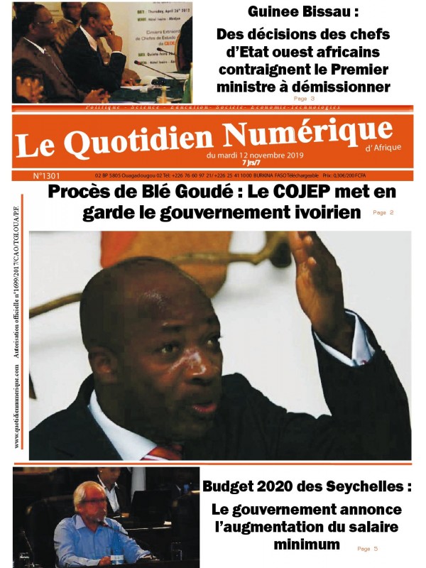 QUOTIDIEN NUMERIQUE D AFRIQUE
 12/11/2019