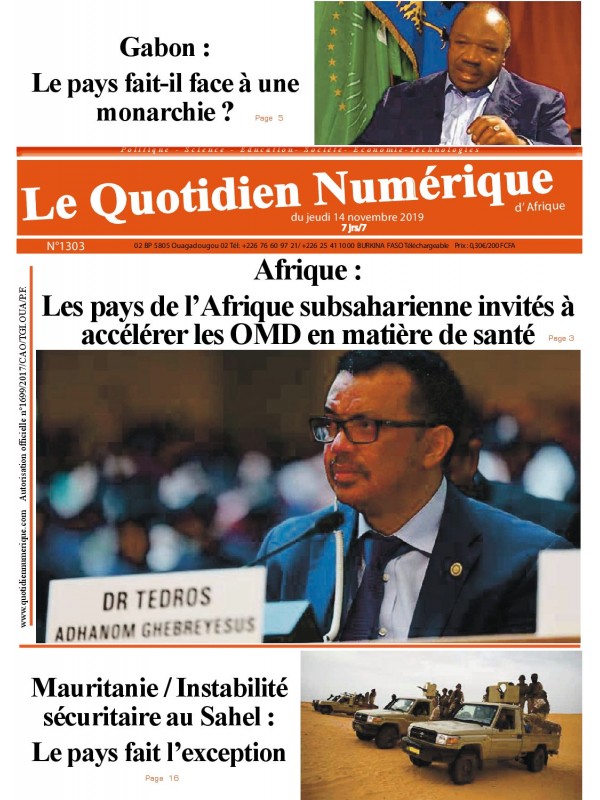 QUOTIDIEN NUMERIQUE D AFRIQUE
 14/11/2019