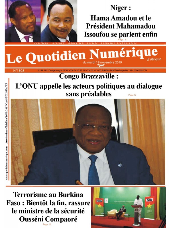 QUOTIDIEN NUMERIQUE D AFRIQUE
 19/11/2019