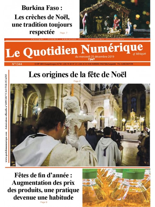 QUOTIDIEN NUMERIQUE D AFRIQUE
 25/12/2019