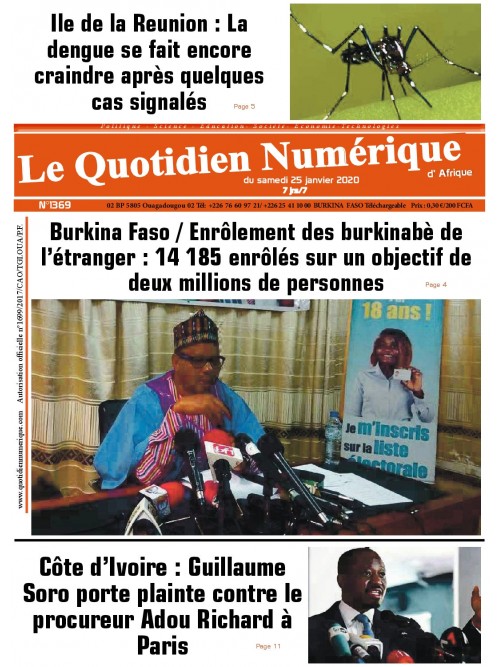 QUOTIDIEN NUMERIQUE D AFRIQUE
 25/01/2020