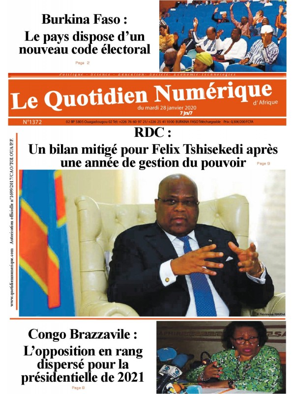 QUOTIDIEN NUMERIQUE D AFRIQUE
 28/01/2020