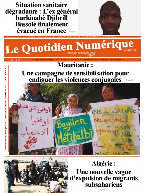 QUOTIDIEN NUMERIQUE D AFRIQUE
 30/01/2020