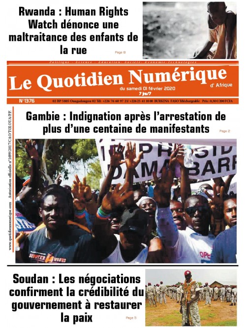 QUOTIDIEN NUMERIQUE D AFRIQUE
 01/02/2020