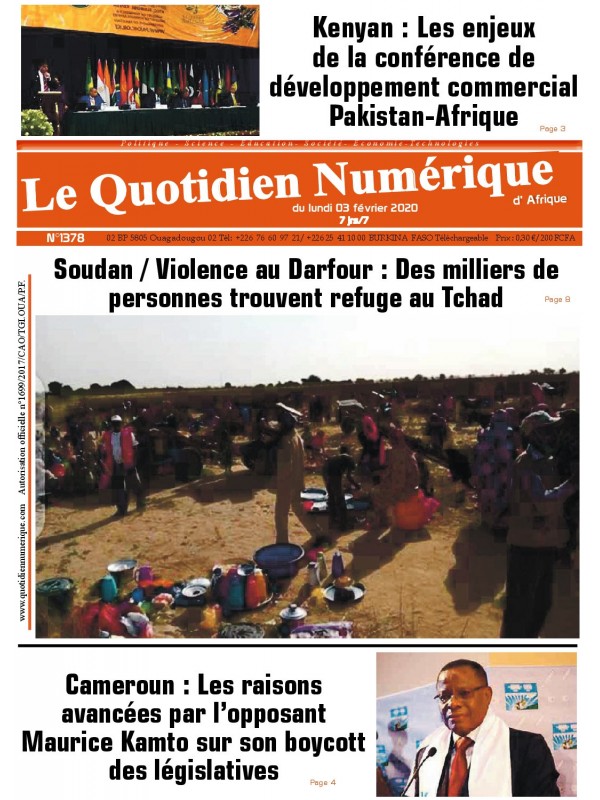 QUOTIDIEN NUMERIQUE D AFRIQUE
 03/02/2020