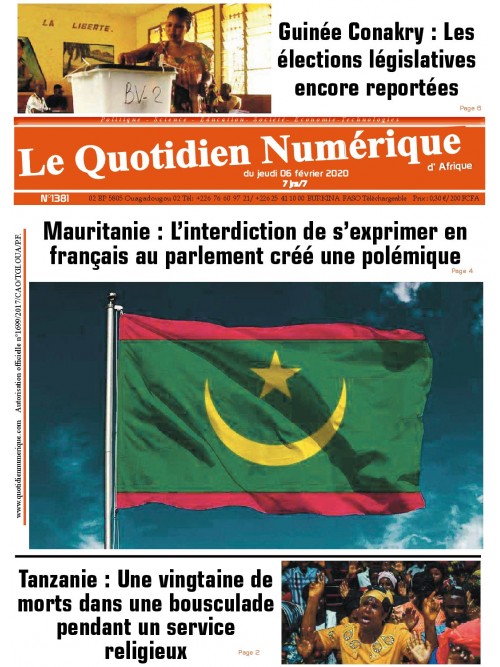 QUOTIDIEN NUMERIQUE D AFRIQUE
 06/02/2020