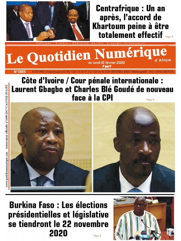 QUOTIDIEN NUMERIQUE D AFRIQUE
 10/02/2020